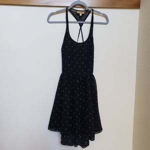 Black Skater Dress w Cutout Back & Hearts